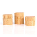 Luxury Natural Bamboo Cosmetic Containers 45g 60g 90g cosmetic glass cream jar